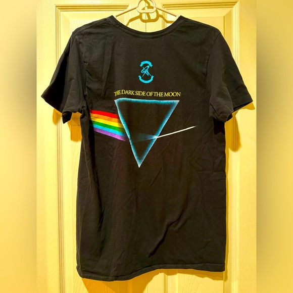 Pink Floyd licensed ladies cut black T shirt. Dark side of the Moon Size M. VGUC - Picture 2 of 7